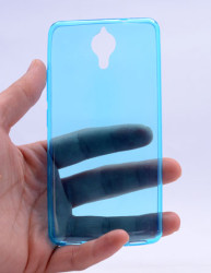 Casper Via P1 Kılıf Zore Ultra İnce Silikon Kapak 0.2 mm Mavi