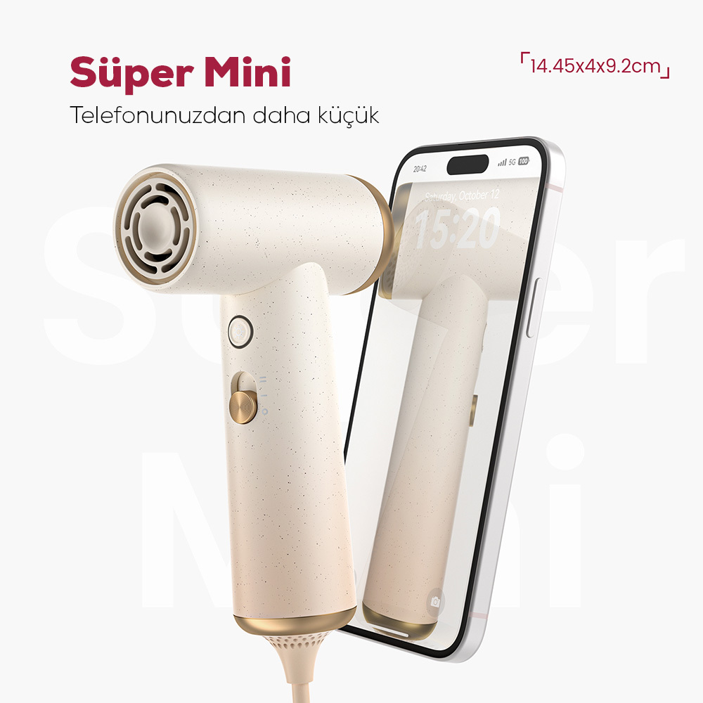 Coshare HP10E Mini Heat Level LED Light Hair Dryer Blow Dryer - 10