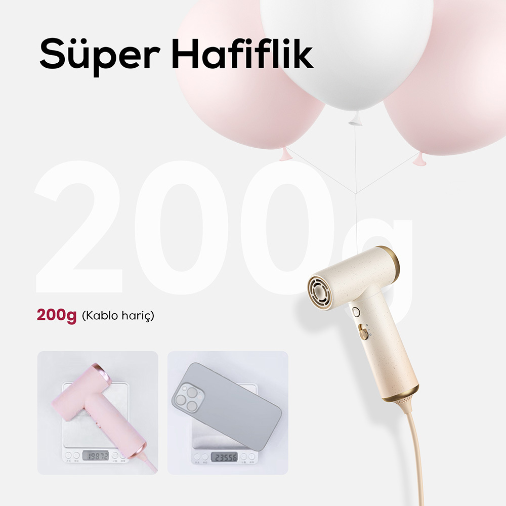Coshare HP10E Mini Heat Level LED Light Hair Dryer Blow Dryer - 9