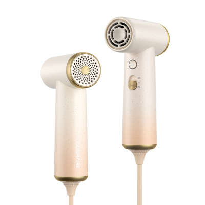 Coshare HP10E Mini Heat Level LED Light Hair Dryer Blow Dryer Krem-Beyaz