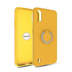 Galaxy A01 Case Zore Plex Cover Yellow