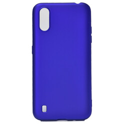 Galaxy A01 Case Zore Premier Silicon Cover Saks Blue
