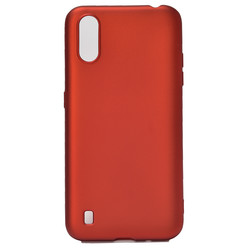 Galaxy A01 Case Zore Premier Silicon Cover Red