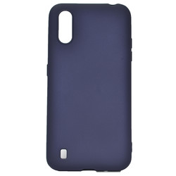 Galaxy A01 Case Zore Premier Silicon Cover Navy blue