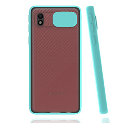 Galaxy A01 Core Case Zore Lensi Cover Turquoise