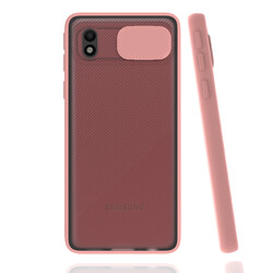 Galaxy A01 Core Case Zore Lensi Cover Light Pink