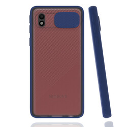 Galaxy A01 Core Case Zore Lensi Cover Navy blue