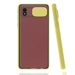 Galaxy A01 Core Case Zore Lensi Cover Yellow