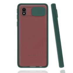 Galaxy A01 Core Case Zore Lensi Cover Dark Green