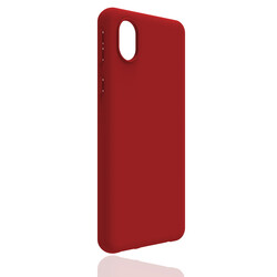 Galaxy A01 Core Kılıf Zore Biye Silikon Kırmızı