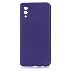 Galaxy A02 Case Zore Premier Silicon Cover Navy blue