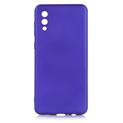 Galaxy A02 Case Zore Premier Silicon Cover Saks Blue