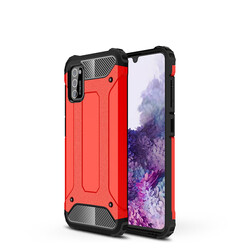 Galaxy A02S Case Zore Crash Silicon Cover Red