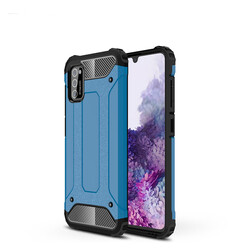 Galaxy A02S Case Zore Crash Silicon Cover Blue