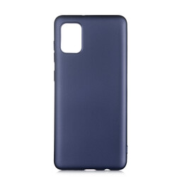 Galaxy A02S Case Zore Premier Silicon Cover Navy blue