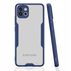 Galaxy A03 Case Zore Parfe Cover Navy blue