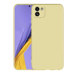 Galaxy A03 Case Zore Premier Silicon Cover Gold
