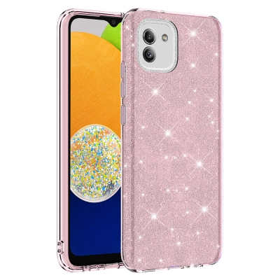 Galaxy A03 Case Zore Shining Silicone Pink