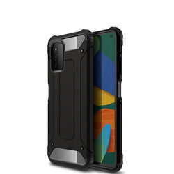 Galaxy A03S Case Zore Crash Silicon Cover Black