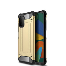 Galaxy A03S Case Zore Crash Silicon Cover Gold
