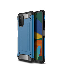 Galaxy A03S Case Zore Crash Silicon Cover Blue