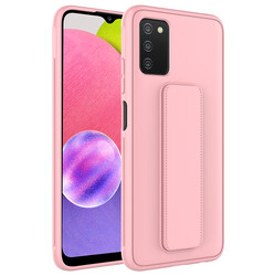 Galaxy A03S Case Zore Qstand Cover Pink
