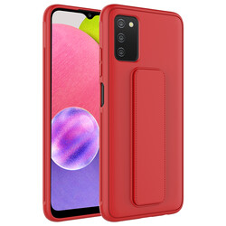 Galaxy A03S Case Zore Qstand Cover Red