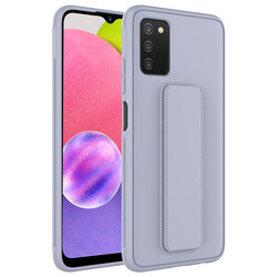 Galaxy A03S Case Zore Qstand Cover Grey
