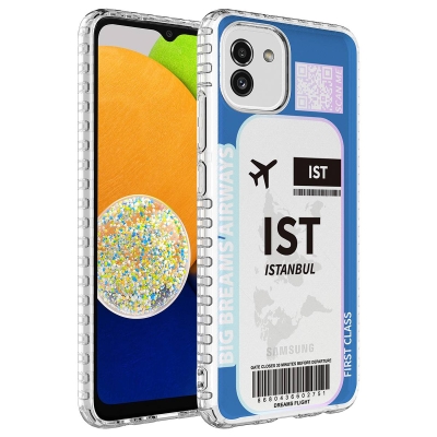 Galaxy A04 Case Airbag Edge Colorful Patterned Silicone Zore Elegans Cover NO4