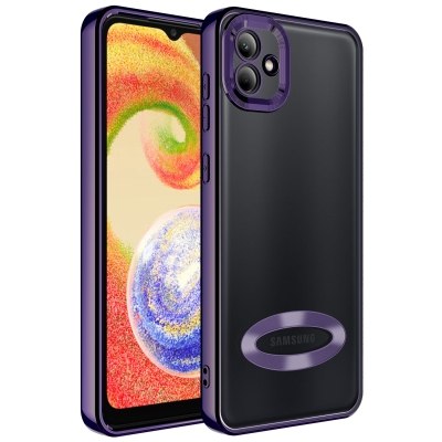 Galaxy A04 Case Camera Protected Zore Omega Cover with Showing Logo Derin Mor