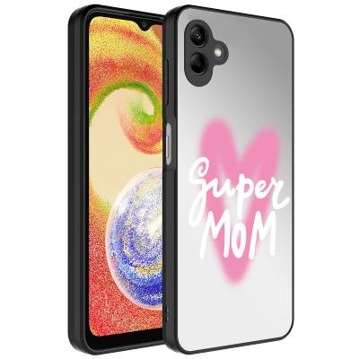 Galaxy A04 Case Mirror Patterned Camera Protected Glossy Zore Mirror Cover Süper Anne