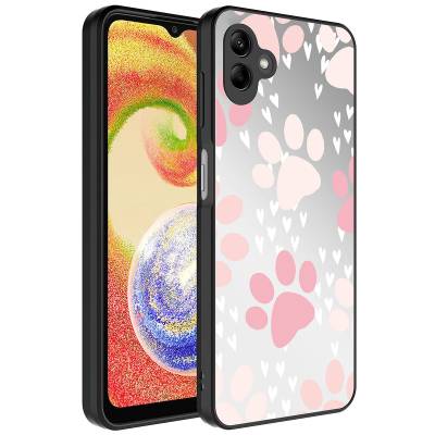 Galaxy A04 Case Mirror Patterned Camera Protected Glossy Zore Mirror Cover Pati