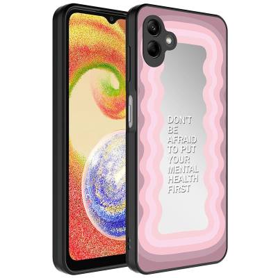 Galaxy A04 Case Mirror Patterned Camera Protected Glossy Zore Mirror Cover Ayna