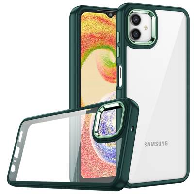 Galaxy A04 Case Zore Flora Cover Green