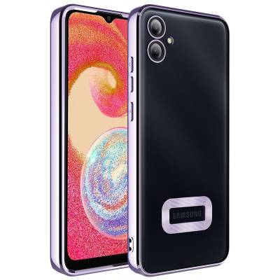 Galaxy A04E Case Camera Protected Zore Omega Cover Showing Logo Lila