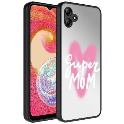 Galaxy A04E Case Mirror Patterned Camera Protected Glossy Zore Mirror Cover Süper Anne