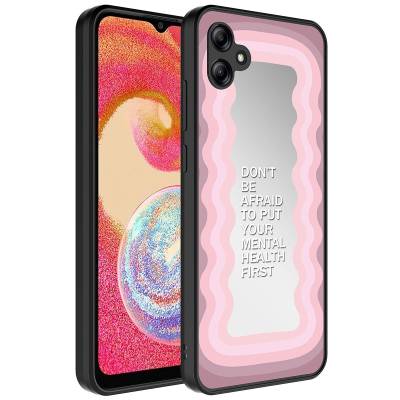 Galaxy A04E Case Mirror Patterned Camera Protected Glossy Zore Mirror Cover Ayna