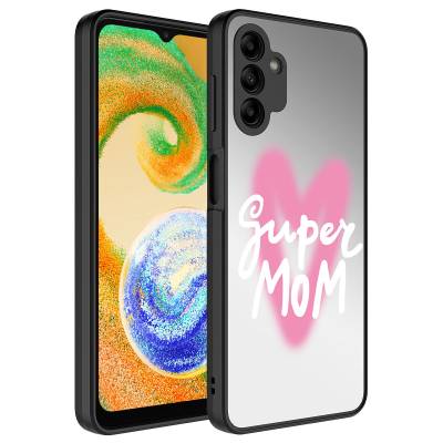 Galaxy A04S Case Mirror Patterned Camera Protected Glossy Zore Mirror Cover Süper Anne