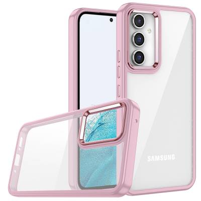 Galaxy A04S Case Zore Flora Cover Rose Gold