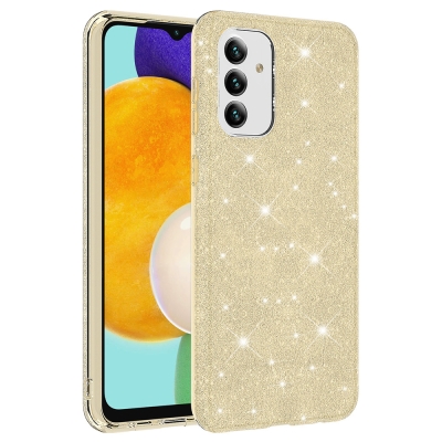 Galaxy A04S Case Zore Shining Silicone Gold