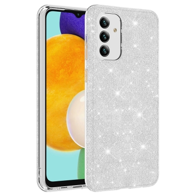 Galaxy A04S Case Zore Shining Silicone Silver