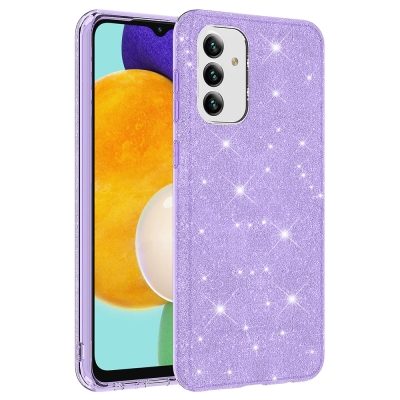 Galaxy A04S Case Zore Shining Silicone Purple