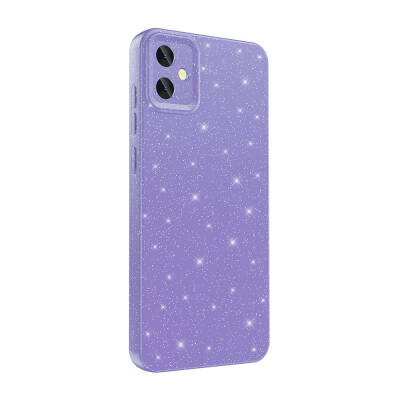 Galaxy A05 Case Camera Protected Silvery Luxury Zore Koton Cover Purple