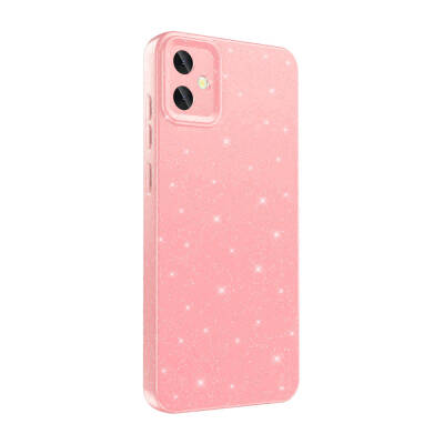 Galaxy A05 Case Camera Protected Silvery Luxury Zore Koton Cover Pink