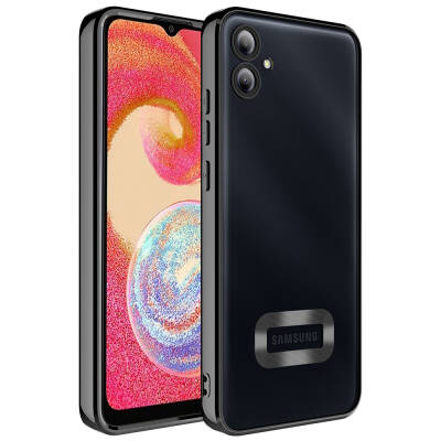 Galaxy A05 Case Camera Protection Zore Omega Cover Showing Logo Black