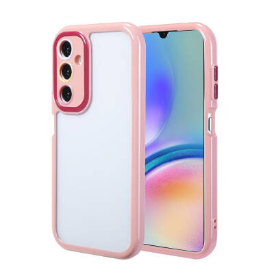 Galaxy A05S Case Camera Protected Colored Edge and Frame Design Zore Vitamin Cover Plum