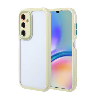 Galaxy A05S Case Camera Protected Colored Edge and Frame Design Zore Vitamin Cover Green