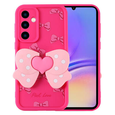 Galaxy A05S Case Camera Protected Figure Designed Zore Cover Dark Pink