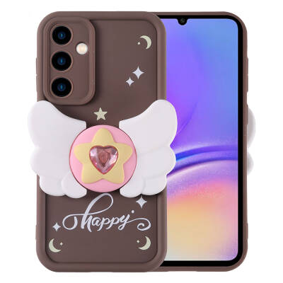 Galaxy A05S Case Camera Protected Figure Designed Zore Cover Koyu Kahve