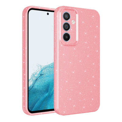 Galaxy A05S Case Camera Protected Silvery Luxury Zore Koton Cover Pink